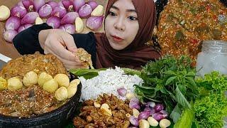 sambal terong viral tiktok dan lalapan mentah