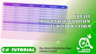 C# Modern DataGridView Design in Windows Form