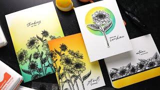 EASY 1-Layer Cards with Ink Blending - No coloring!