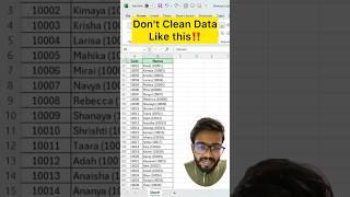 Don't Clean Data in Excel‼️Instead Use Wonderful Trick #excel #exceltips #exceltricks #shorts