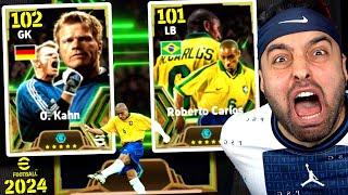 101 ROBERTO CARLOS ! 102 OLİVER KAHN VE EFSANELER ÇIKTIII ! EFOOTBALL 2024 PES TOP AÇILIMI !