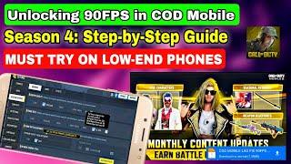 Unlocking 90FPS in COD Mobile Season 4 | Cod Mobile Config | Lag Fix Cod Mobile | How To Fix Cod Lag