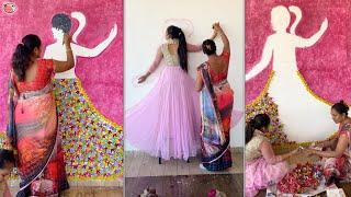 Waste Cotton Shell Wall Girl Doll Making || Wall Empty Space Decor || Living Room Decoration || DIY