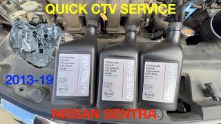 Nissan Sentra 2013 - 2019 CVT Service.  DRAIN AND REFILL FAST AND EASY