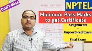 Minimum Pass Marks to get NPTEL Certificate 