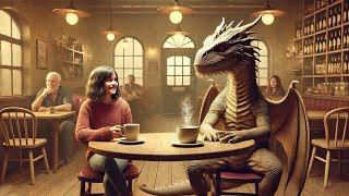 Young Human Befriends a Lonely Alien Dragon in a Cafe, Unaware She's Talking to a Galactic Emperor