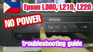 Epson L360 no power | L210, l220,