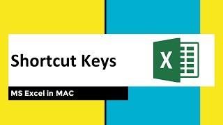 Shortcut Keys for Excel in MAC