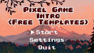 VIDEO GAME PIXEL INTRO TEMPLATES | (no texts)