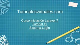 Curso iniciación Laravel 7 - Login