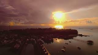  Sunrise stunning time-lapse photography mabul island of Semporna in Malaysia