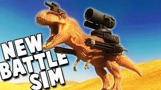 NEW Beast Battle Simulator! Laser Armed T-Rex meets TABS! (Beast Battle Simulator Gameplay Part 1)