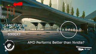 Starfield - Atlantis Benchmark 1440P ULTRA - 6900XT 5800X3D - 70+ FPS (worst area in game)