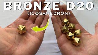 How To Make Your Own BRONZE D20 Dice At Home (Icosahedron Metal Casting Tutorial)