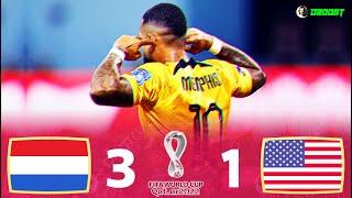 Netherlands 3-1 USA - World Cup 2022 - Extended Highlights - [EC] - FHD