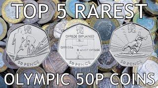 THE TOP 5 RAREST OLYMPIC 50P COINS IN CIRCULATION