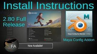 Blender 2.80 Full Release - Maya Config Installation