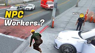 GTA 5 - TROLLING NPC Workers 