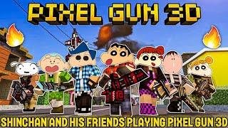 Shinchan playing pixel gun 3d  | Pixel gun 3d hindi gameplay | Funny game 