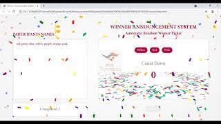 Automatic Random Winner Picker | Winner Announcement System [Demo]