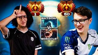 TOP 1 RANK WATSON VS MIRACLE WITH DOUBLE MMR TOKEN