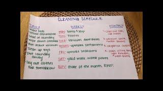 Weekly Cleaning Schedule for Stay at Home Moms!