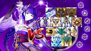 EndGame Raiden Shogun vs Strongest Abyss Boss 2.0 to 4.3 | Evolution of Abyss Genshin Impact