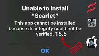 Unable to install scarlet : This app cannot be installed because its integrity could not be verified