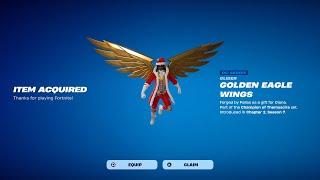 How To Get Golden Eagle Wings Glider NOW FREE In Fortnite!