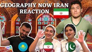 Geography Now IRAN REACTION | Foreigners REACT