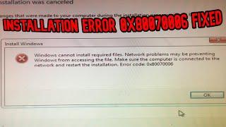 How to Fix Windows Cannot install 0x80070006 Network problems & Installation Error