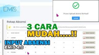 Cara Input Absensi Guru di EMIS - Cara Mengisi Absen Guru di EMIS