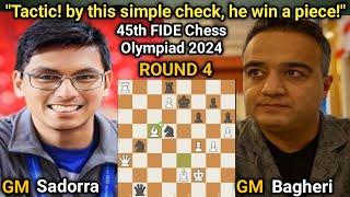 Julio Sadorra (PHI) VS Amir Bagheri (MON) | 45th FIDE Chess Olympiad 2024 | Round 4