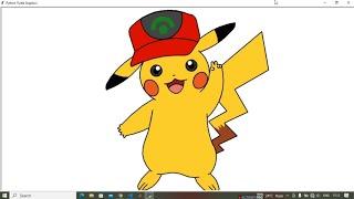 Drawing Pikachu using Python Turtle only | Pikachu - Python Programming