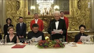 Intervento del Presidente Mattarella e del Presidente XiJinping ricevimento Quirinale