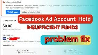 Facebook ads account hold solution