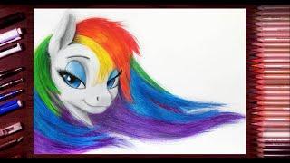 How to draw Rainbow Dash Радуга. My Little Pony: Friendship Is Magic. Как нарисовать Радуга Дэш