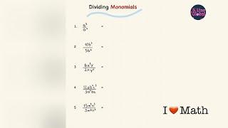 Division of Monomials Made Easy: Quick & Simple Steps!