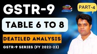 GSTR 9 tablewise detailed analysis for fy 2022-23 (Part 2) | GST Annual Return GSTR 9 CA Manoj Gupta