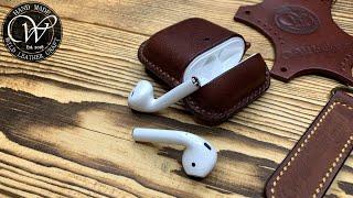 Кожаный чехол для AirPods / Vegetable tanned leather AirPods case from #wildleathercraft