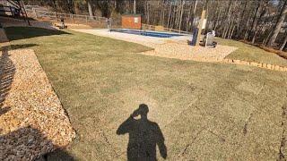 Amazing Landscape Drainage Solution | Dry Creek Bed | Zeon Zoysia | By Brooks Landscaping Drainage