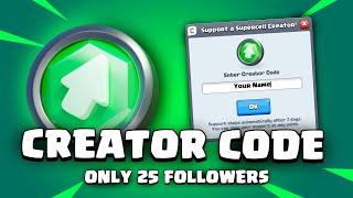  Creator Code with ONLY 25 FOLLOWERS!  How to become a Supercell Content Creator + Code!