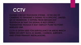 CCTV- Basics