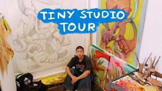 EXTREMELY SMALL ART STUDIO TOUR ⭐️ 25 square feet of awesomeness