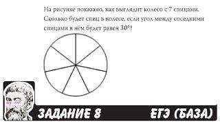  На рисунке показано, как выглядит колесо ... | ЕГЭ БАЗА 2018 | ЗАДАНИЕ 8 | ШКОЛА ПИФАГОРА
