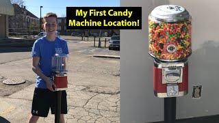 Placing My First Candy Machine To Start My Home Business!