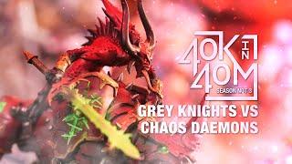 Skulls for the Skull Throne!  Chaos Daemons vs Grey Knights Warhammer 40k Battle Report.