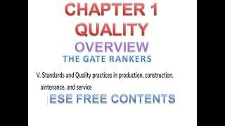 CHAPTER-1 QUALITY FOR ESE (OVERVIEW)