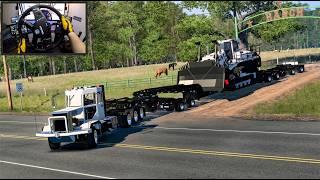 INSANE Oversized Load! Transporting a 77-Ton Bulldozer in American Truck Simulator  - Gameplay