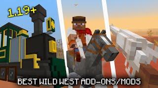 Best MCPE Wild West Add-on/Mods [ 3D Guns, Working Trains] (1.19+) - 2022